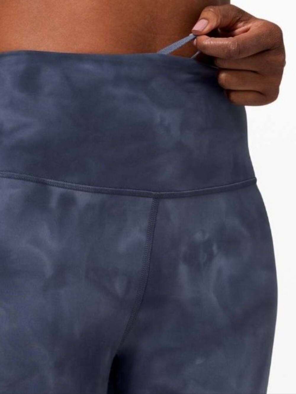 Lululemon Wunder Train High-Rise Diamond Dye Naval Blue Cropped Leggings Size: 2 - Picture 3 of 13
